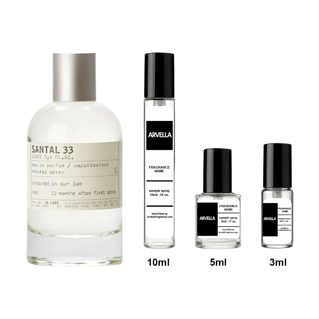 Le Labo Santal 33 Sample 10ml Spray - Arvella Fragrance